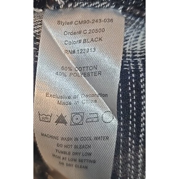 OOAK Upcycle Flannel Shacket Alice Cooper Rock Music Graphic Tee Boyfriend Large - Picture 10 of 10